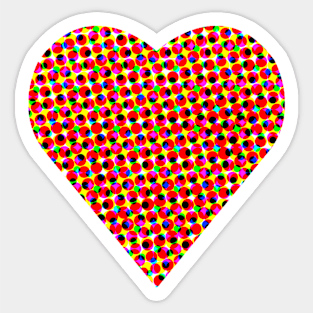 halftone heart Sticker